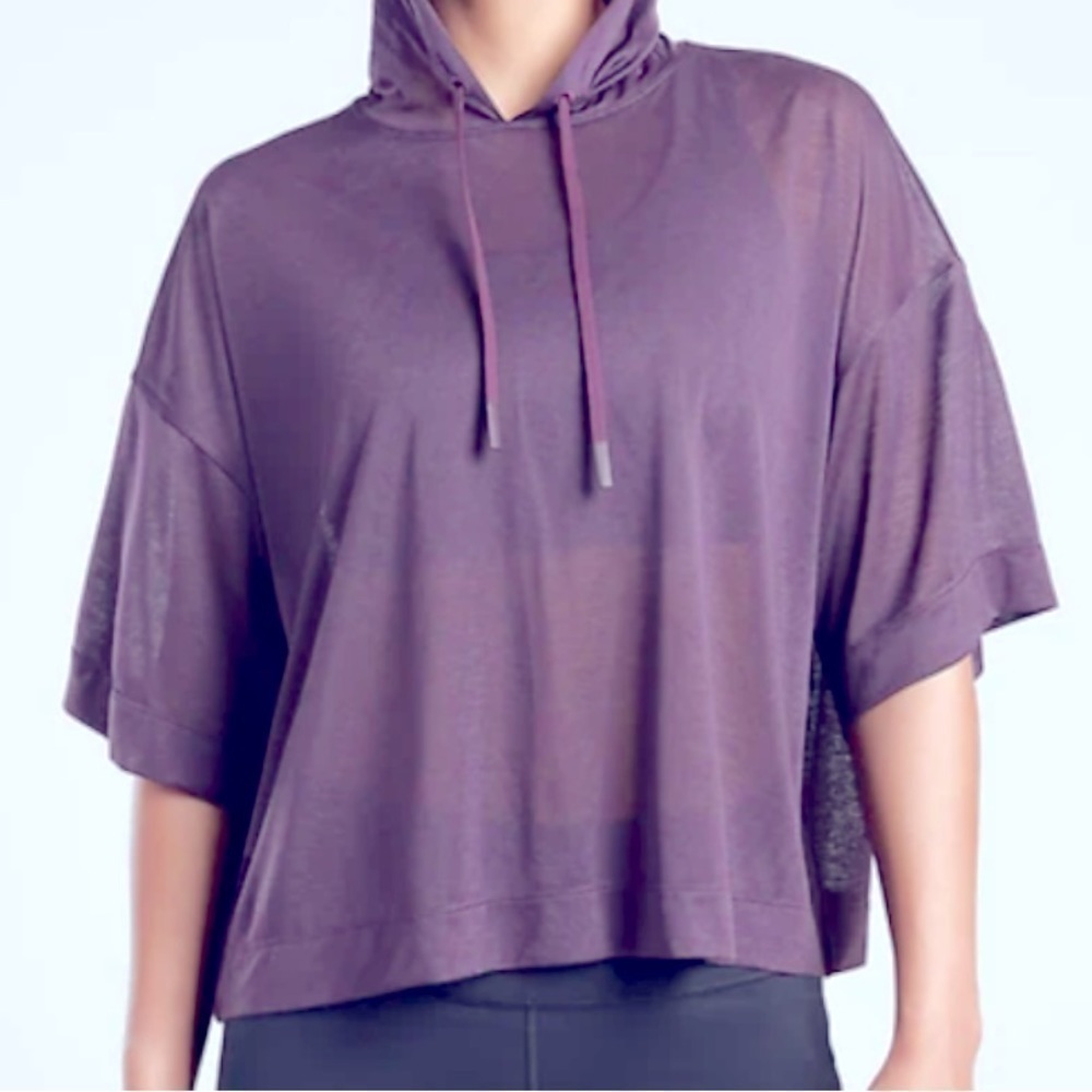 Athleta oversized hooded tee size S